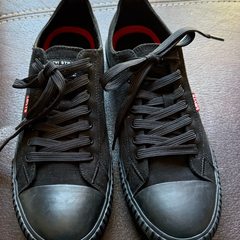Levi's Black Sneakers with Red Accents